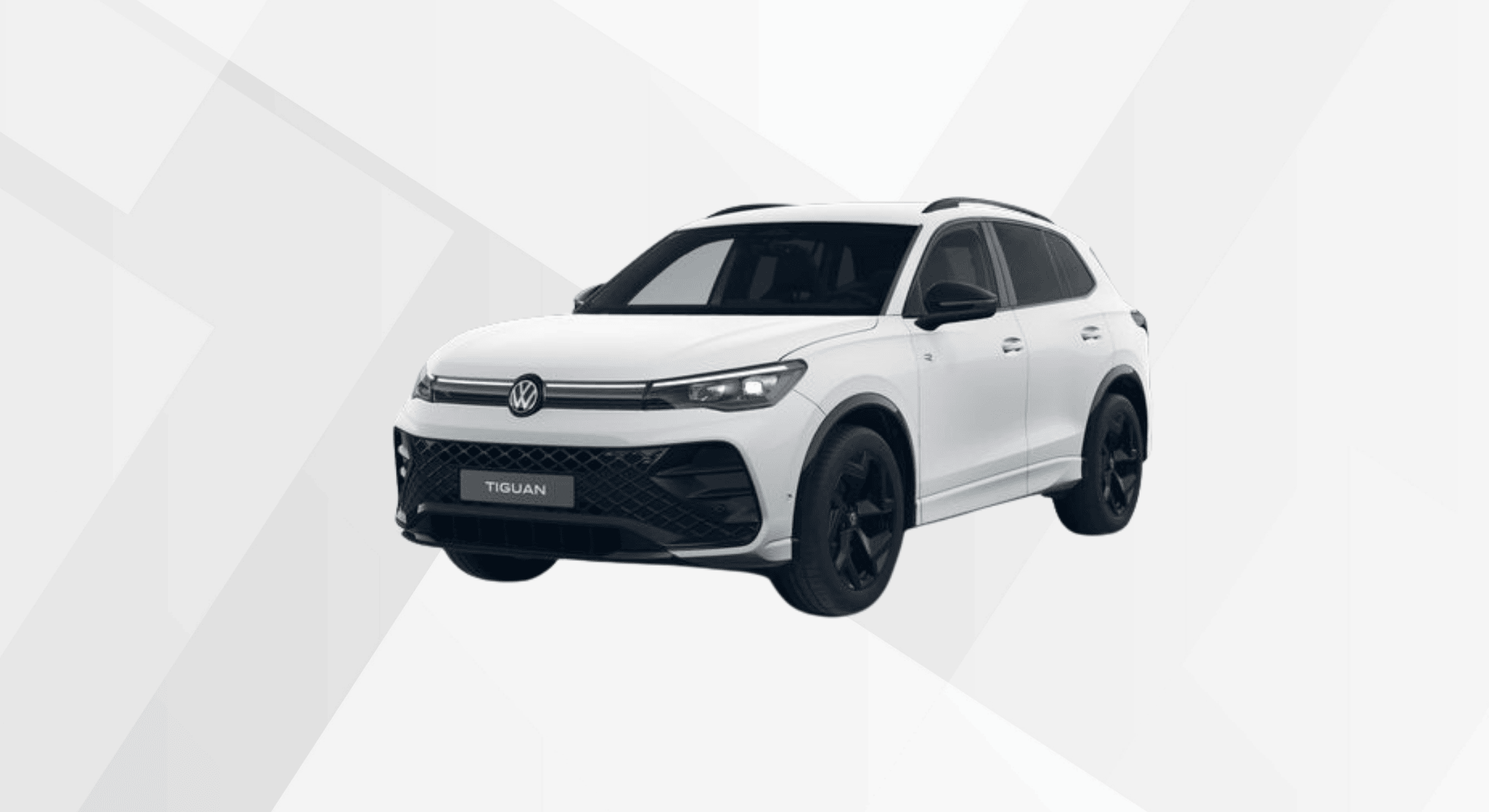 Der VW Tiguan R-Line in der Farbe Pure White Uni.