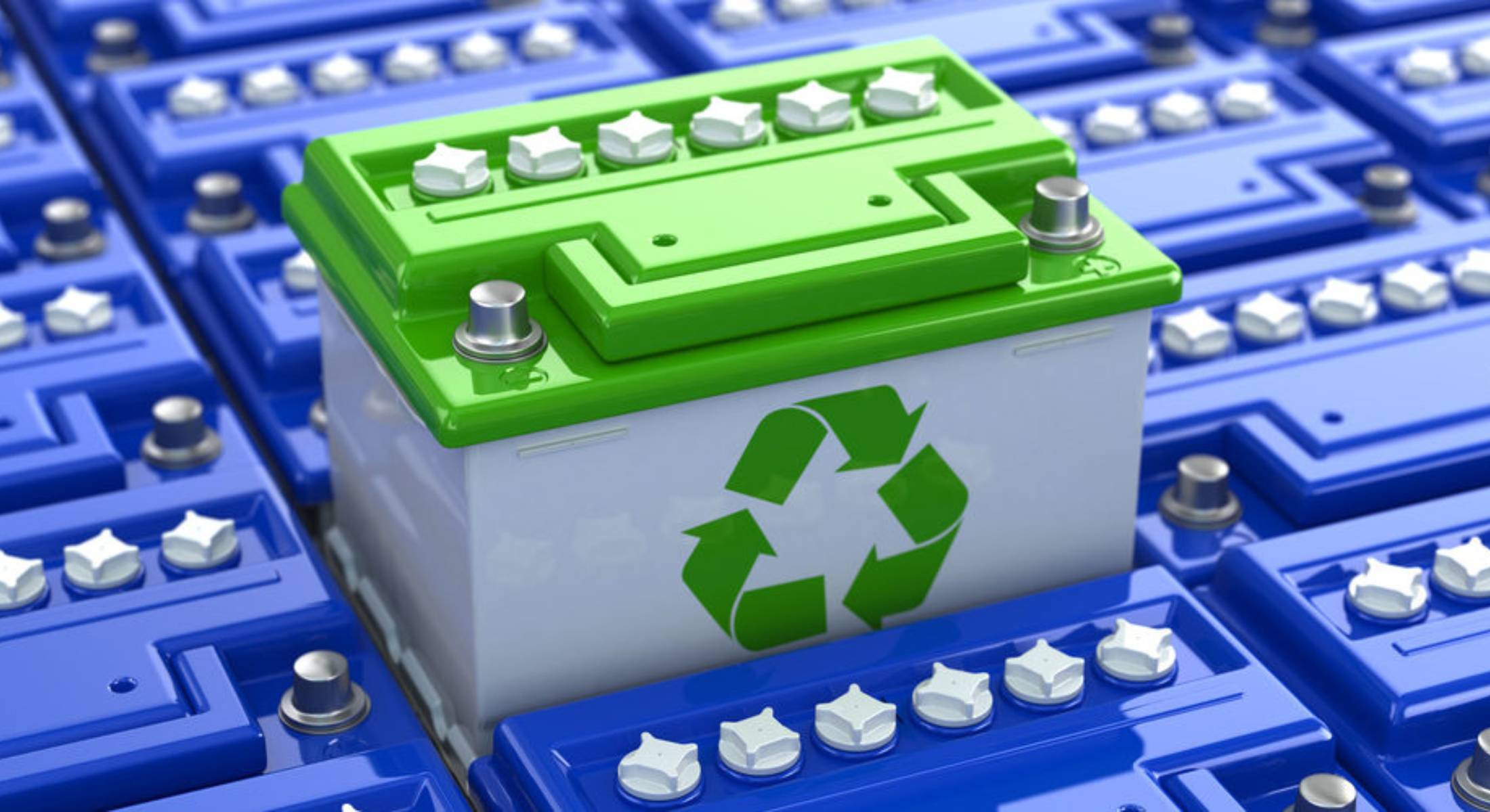 Batterie mit einem Recycle-Icon